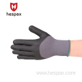 Hespax 3/4 Nitrile Microfoam Dotted Mechanic Safety Gloves